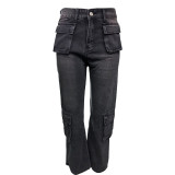 SC Fashion Washed Denim Wide Leg Jeans WAF-77655