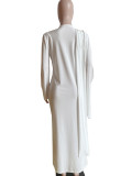 SC Solid Color Long Sleeve Maxi Dress LS-0405