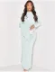 SC Solid Color Long Sleeve Maxi Dress LS-0405