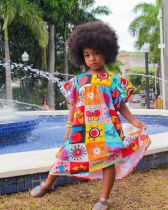 SC Kids Girls Cartoon Print Loose Casual Dress GYAY-8096