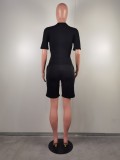 SC Fashion Animal Print Shorts Short Sleeve Two Piece Set LSL-6526