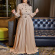 SC Solid Color Long Sleeve Belt Loose Jumpsuit GCZF-8504