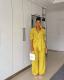 SC Solid Color Long Sleeve Shirt Pants Two Piece Set QODY-6020