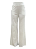 SC Solid Color High Waist Micro Flare Pants QODY-6003