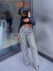 SC Black Stripe High Waist Wide Leg Pants QODY-6022