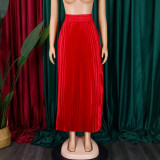 SC Fashion Big Swing Pleated Half-body Skirt GCZF-8532