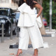 SC Single Shoulder Loose Tops Wide Leg Pants Suit GCZF-8537