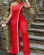 SC Sequin Splicing Single Shoulder Jumpsuit GCZF-8409