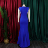 SC Summer V-Neck Tassel Sleeveless Evening Dress GCZF-8500