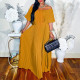 SC One Neck Off Shoulder Solid Slim Maxi Dress GCZF-8514
