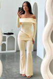 SC Sexy Off Shoulder Long Sleeve Two Piece Pants Set SSNF-211407