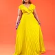 SC Fashion Ruffled Pleated Maxi Dress(With Belt) GCZF-8486P