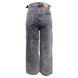 SC Fashion Wash Loose Straight Jeans WAF-77661