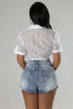 SC Fashion Denim Button Culottes LX-1382