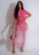 SC Gradient Color Knit Beach Long Dress TR-1306