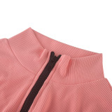 SC Candy Color Sleeveless Zipper Jumpsuit MZ-2845