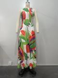 SC Casual Print Sleeveless Long Dress OD-8704