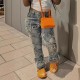 SC Denim Stacked Ripped Washed Tassel Jeans GSMJ-6956