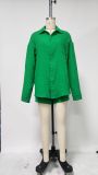 SC Solid Color Long Sleeve Shirt Two Piece Shorts Set MIL-T107