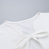 SC Fashion Sleeveless Tie Up Hollow Tops FL-YY24068