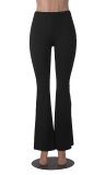 SC Solid Skinny Fitness Running Flared Pants MZ-2859