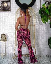 SC Sexy Print Tie Up Backless NightClub 3 Piece Pants Set LSL-6438