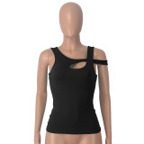 SC Solid Color Strapless Skinny Hollow Out Top MZ-2841