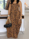 SC Leopard Print Sling Loose Dress SFY-404