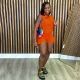 SC Solid Color Pockets Shorts Casual Two Piece Set SFY-421