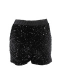 SC Fashion Sequins Solid Color Straight Shorts SFY-TW022
