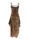 SC Leopard Print Sling Loose Dress SFY-404