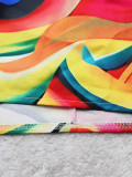 SC Sexy Halter Multi Color Printed Long Dress SFY-410