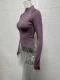 SC Half High Neck Skinny Zipper Pullover GYSM-LZY015