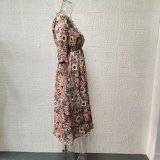 SC Casual Half Sleeve O Neck Print Dress GYSM-W0527