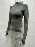 SC Half High Neck Skinny Zipper Pullover GYSM-LZY015
