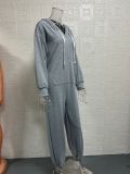 SC Solid Color Hooded Loose Jumpsuit GYSM-W0729
