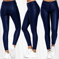 SC Solid Color PU Leather Pencil Pant GYSM-W0313