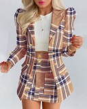SC Fashion Long Sleeve Blazer And Skirt Two Piece Set GYSM-W0502