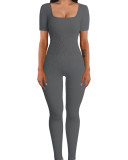 SC Rib Square Neck Slim Fit Yoga Jumpsuit GYSM-LTCX5203