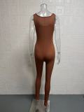 SC Rib Square Neck Slim Fit Yoga Jumpsuit GYSM-LTCX5203