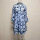 SC Plus Size V-neck Floral Patchwork Print Mini Dress GYSM-W0531