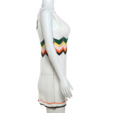 SC Contrast Color Sleeveless Knits Mini Dress XEF-45315