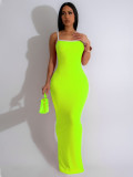 SC Sexy Sling Contrast Color Slim Maxi Dress SFY-449