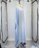 SC Satin Casual Bat Sleeve Big Swing Maxi Dress ANDF-2421