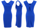 SC Sleeveless Square Neck Back Zipper Split Dress SFY-2770