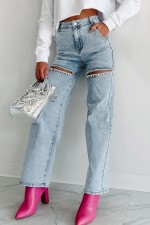 SC Casual Holes Loose Staight Jeans GYAN-3289