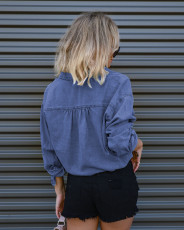 SC Fashion Double Pocket Loose Denim Shirt GYAN-630