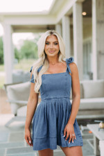 SC Casual Sling Loose Denim Midi Dress GYAN-3247