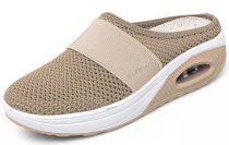 SC Mesh Thick Bottom Baotou Slope Heel Slippers GYUX-14