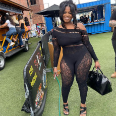 SC Lace Embroidery Sexy Hollow Out Jumpsuit MEM-88578